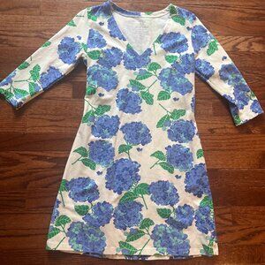 Mahi Gold Hydrangea Dress, Size Small
